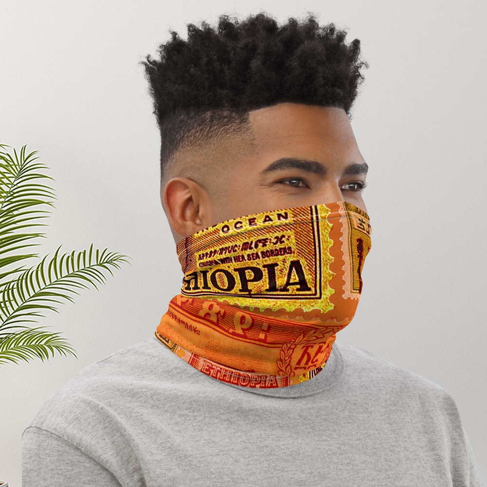Ethiopia old stamps face mask