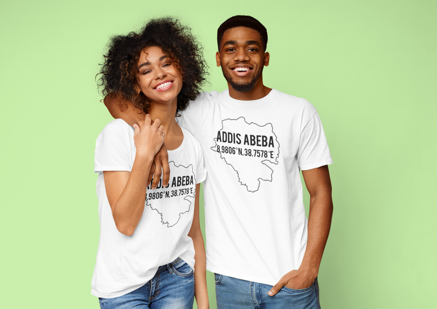 Addis Abeba Map Unisex T-Shirt