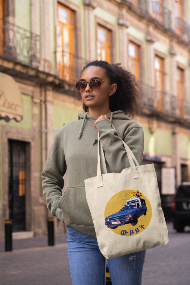 Ethiopia taxi tote bag