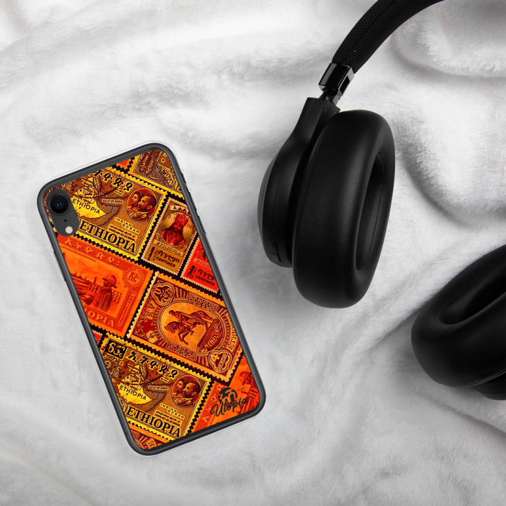 Vintage Ethiopian Stamps iPhone Case - FREE SHIPPING!