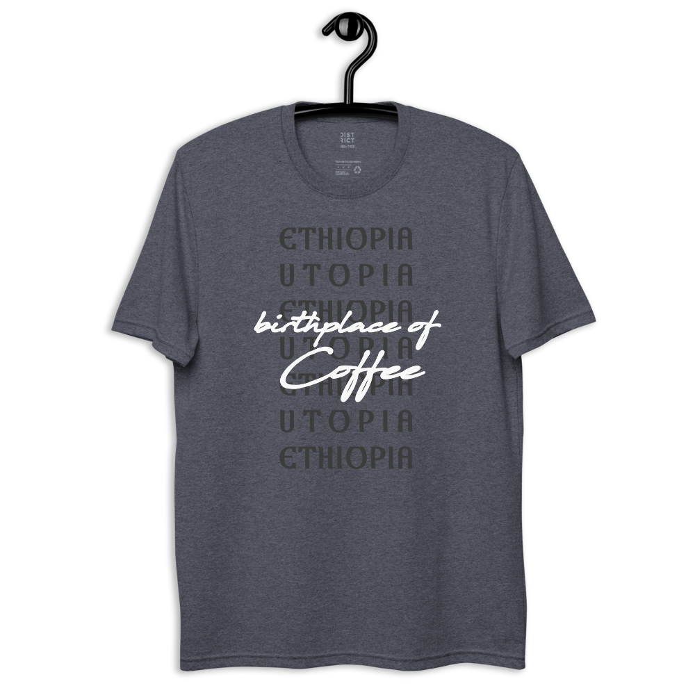  A t-shirt that reads Ethiopia: Birthplace of coffee