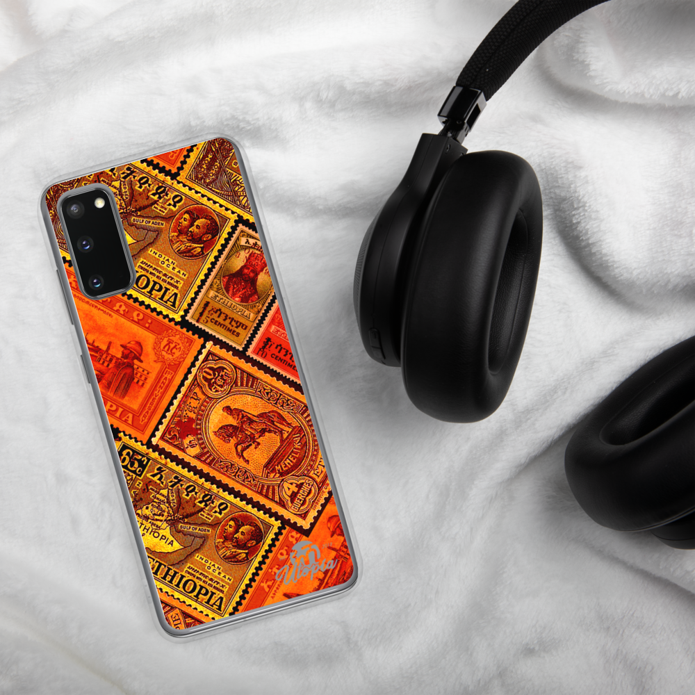 Ethiopia old stamps phone case 