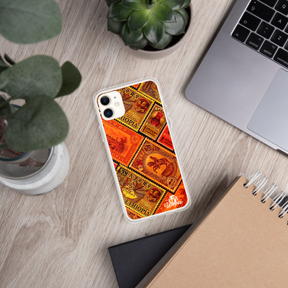 Vintage Ethiopian Stamps iPhone Case - FREE SHIPPING!