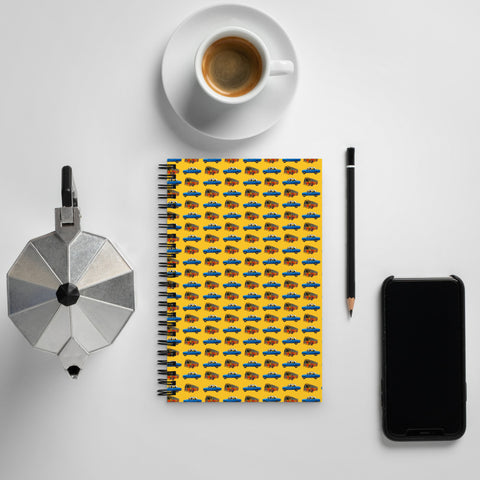 Spiral notebook - Anbessa Bus and Lada Taxi Pattern