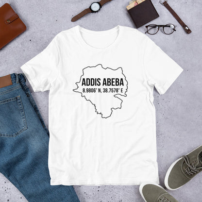 Addis Abeba Map Unisex T-Shirt