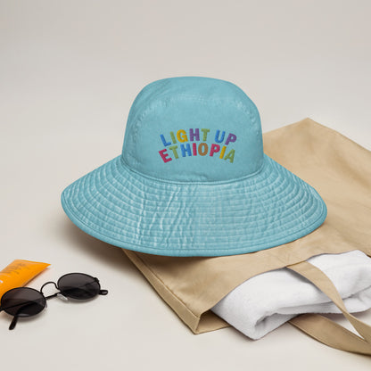 Light Up Ethiopia wide brim bucket hat