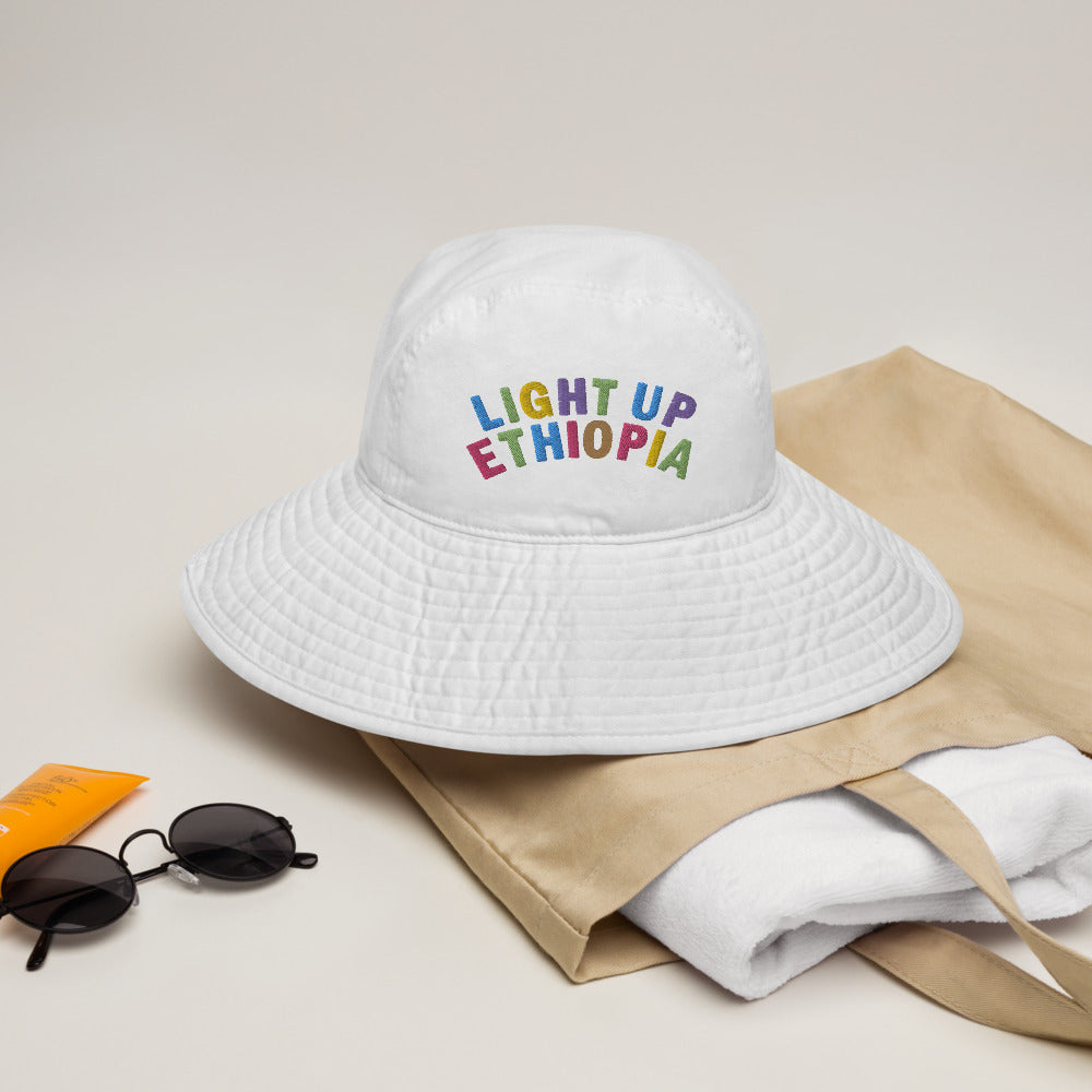 Light Up Ethiopia wide brim bucket hat